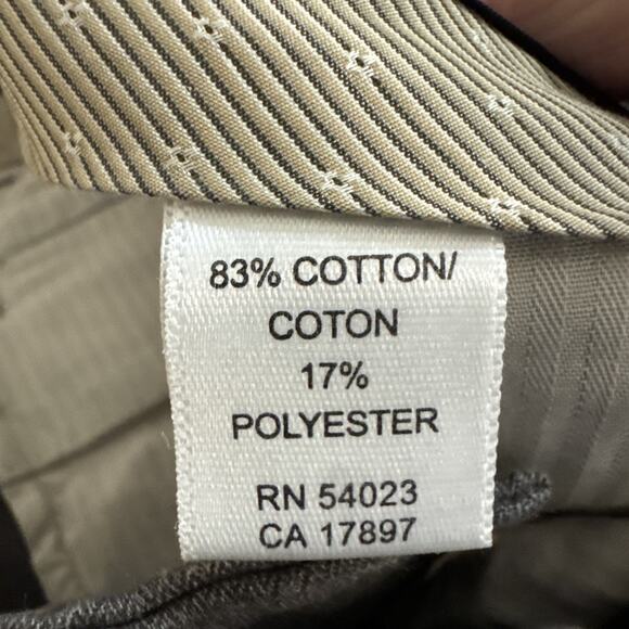 Banana Republic Relaxed Flat Front 5 Pocket Gray Chinos 34x30 (Measures 36x28) - Picture 6 of 7